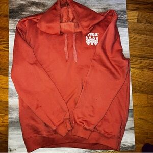 RVCA Graphic Hoodie in a rust color EUC